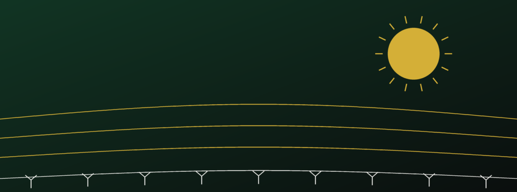 Original ASAD graphic: sunrise over contour farm rows