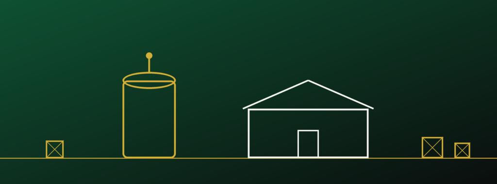 Original ASAD graphic: grain silo and warehouse storage