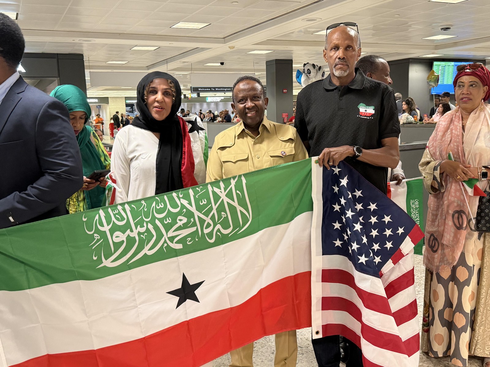 Delegation members at Washington Dulles International Airport